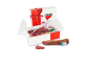 Caja Jamón Cebo Campo Ibérico 10 sobres + Medio Lomo Cebo Campo + Lomito Ibérico