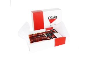 Coffret de jambon 100% ibérique de gland AOP Jabugo Summum avec sceaux de qualité et origine certifiés.