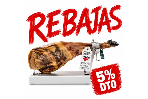 rebajas paleta de cebo de campo 50% raza iberica olalla jamones